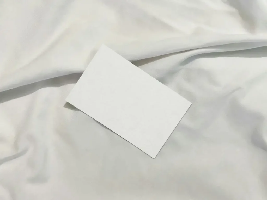Minimal business card mockup for a brand identity project