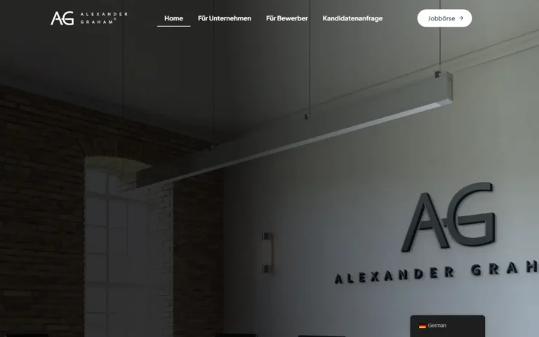 Alexander Graham website homepage