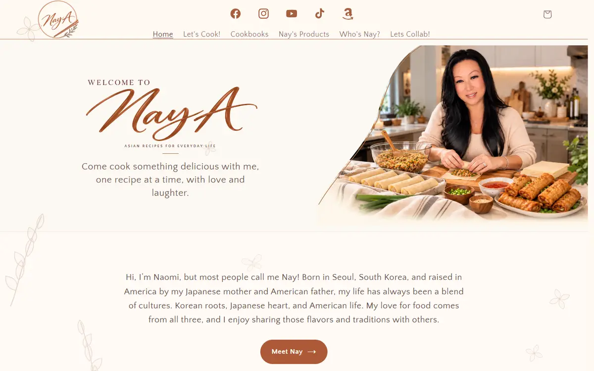 By Naya website homepage