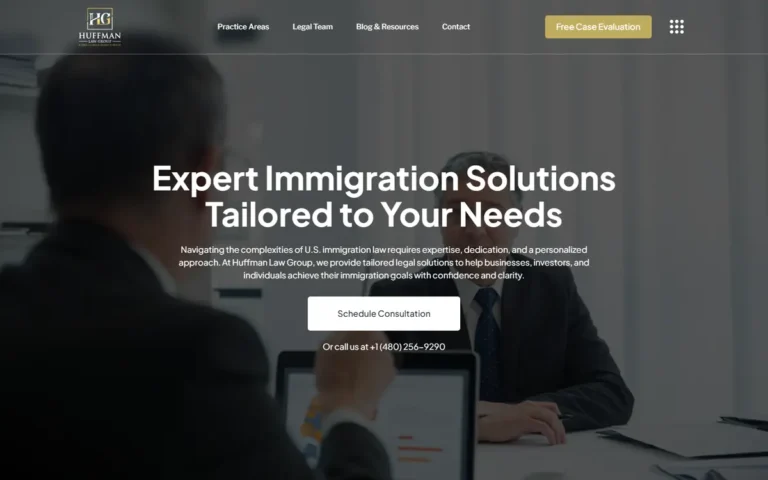 Huffman Law Group website homepage