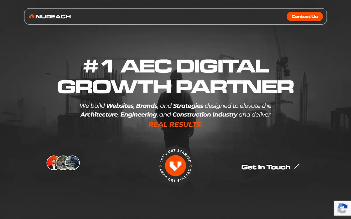Nureach website homepage