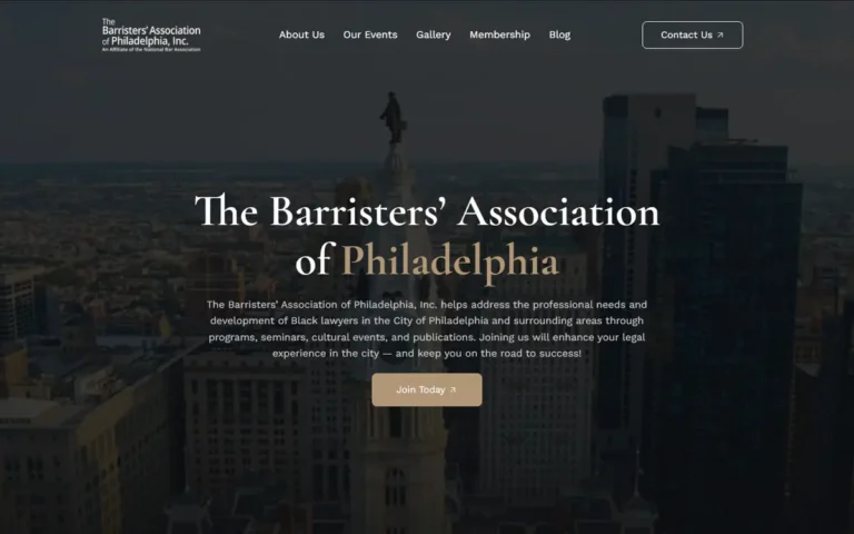 Barristers' Association of Philadelphia website homepage